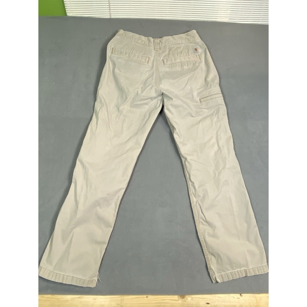Carhartt Relaxed Fit Thrashed Khaki Pants/ Slacks Beige Measures 28 X 27 - Picture 11 of 16